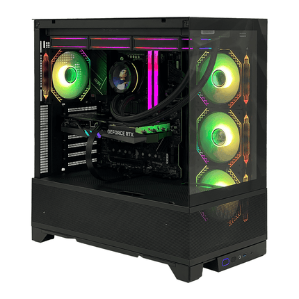 WJCOOLMAN BLADE FLOW 4 UNI FANS BLACK MID TOWER - كيس - PC BUILDER QATAR - Best PC Gaming Store in Qatar 