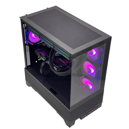 WJCOOLMAN BLADE FLOW 4 UNI FANS BLACK MID TOWER - كيس - PC BUILDER QATAR - Best PC Gaming Store in Qatar 