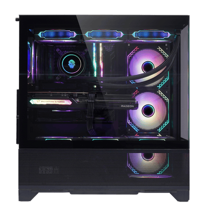 WJCOOLMAN BLADE FLOW 4 UNI FANS BLACK MID TOWER - كيس - PC BUILDER QATAR - Best PC Gaming Store in Qatar 