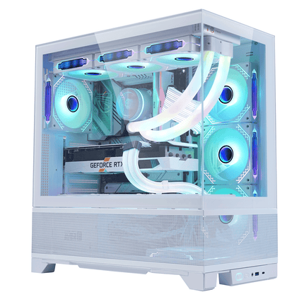 WJCOOLMAN BLADE FLOW 4 UNI FANS White MID TOWER - كيس - PC BUILDER QATAR - Best PC Gaming Store in Qatar 