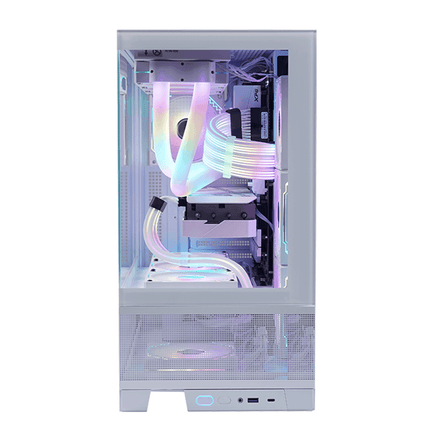 WJCOOLMAN BLADE FLOW 4 UNI FANS White MID TOWER - كيس - PC BUILDER QATAR - Best PC Gaming Store in Qatar 