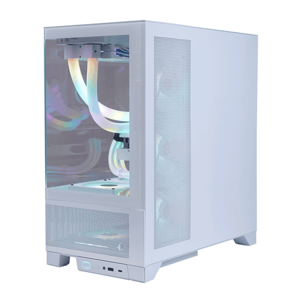 WJCOOLMAN BLADE FLOW 4 UNI FANS White MID TOWER - كيس - PC BUILDER QATAR - Best PC Gaming Store in Qatar 