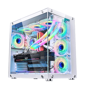 WJCOOLMAN ROBIN 1 7Fan UNI WHITE MID TOWER CASE - كيس