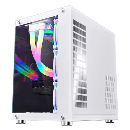 WJCOOLMAN ROBIN 1 7Fan UNI WHITE MID TOWER CASE - كيس - PC BUILDER QATAR - Best PC Gaming Store in Qatar 