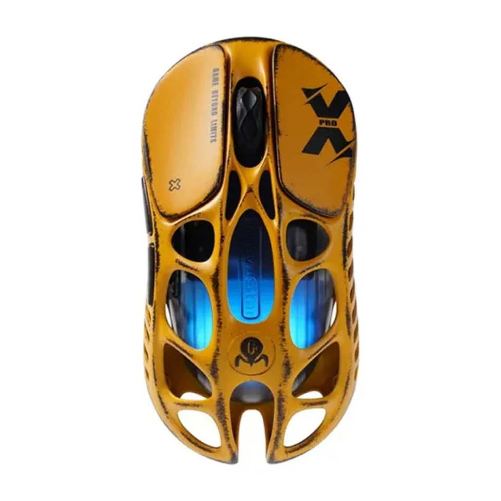 GravaStar Mercury X Pro Wireless GM+8000Hz –Battle-Worn Yellow Special Edition - ماوس قيمينغ احترافي
