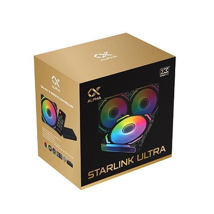 Xigmatek Starlink Ultra 3ْX Easy Clip PWM ARGB fans Black - مروحة تبريد - PC BUILDER QATAR - Best PC Gaming Store in Qatar 