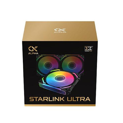 Xigmatek Starlink Ultra 3ْX Easy Clip PWM ARGB fans Black - مروحة تبريد - PC BUILDER QATAR - Best PC Gaming Store in Qatar 