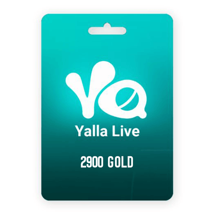 Yalla Live 2900 Gold - بطاقة شحن - PC BUILDER QATAR - Best PC Gaming Store in Qatar 