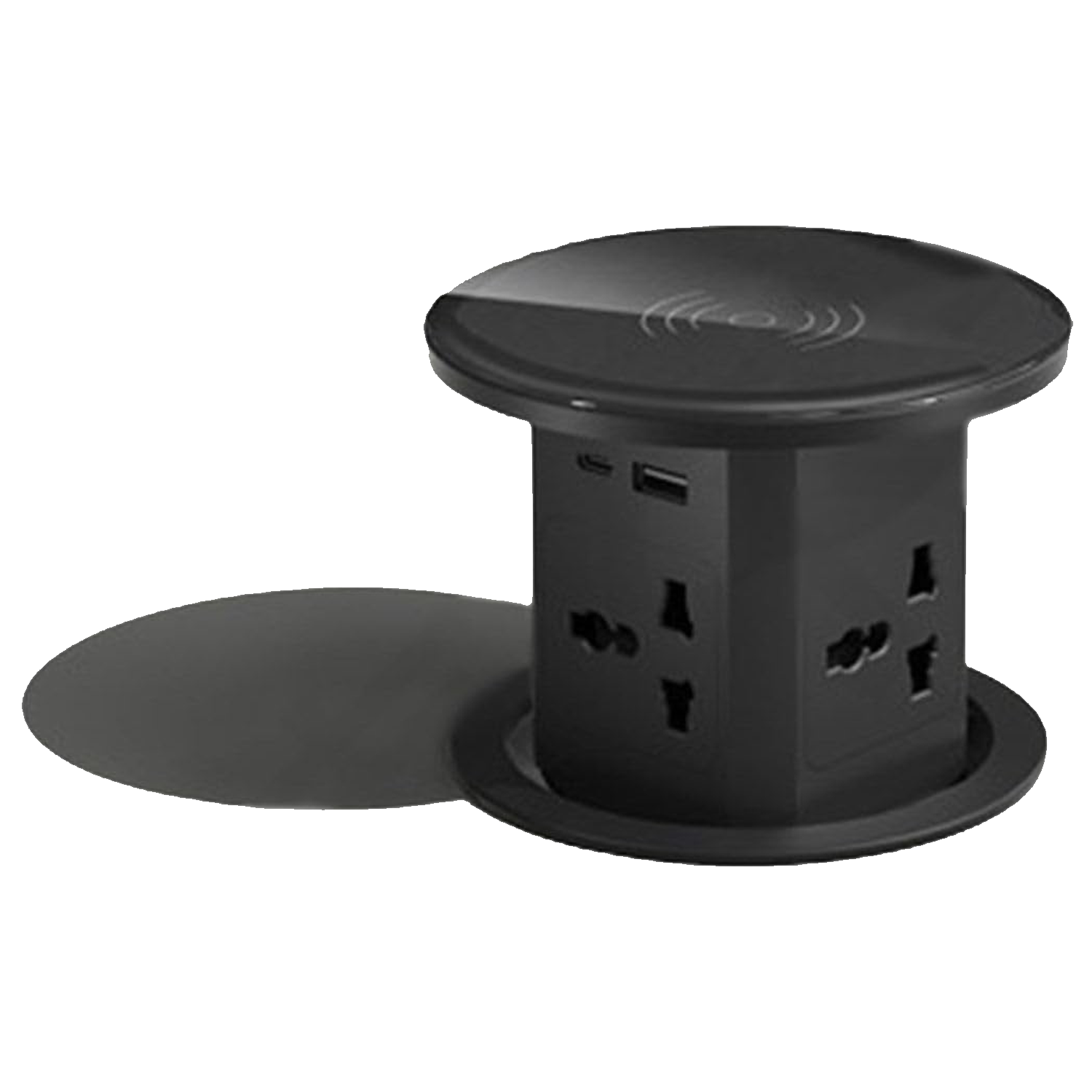 Lifting Socket Wireless Charging, Multi-Function charger Socket + USB + Wireless Charging - شاحن Lifting Socket Wireless Charging, Multi-Function charger Socket + USB + Wireless Charging - شاحن