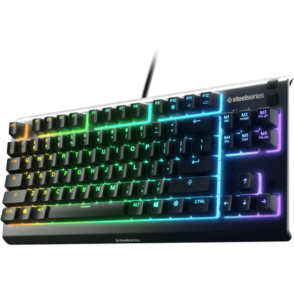 لوحة مفاتيح الألعاب السلكية ذات الغشاء RGB 3 TKL من SteelSeries Apex 3 - كيبورد برازيلي 