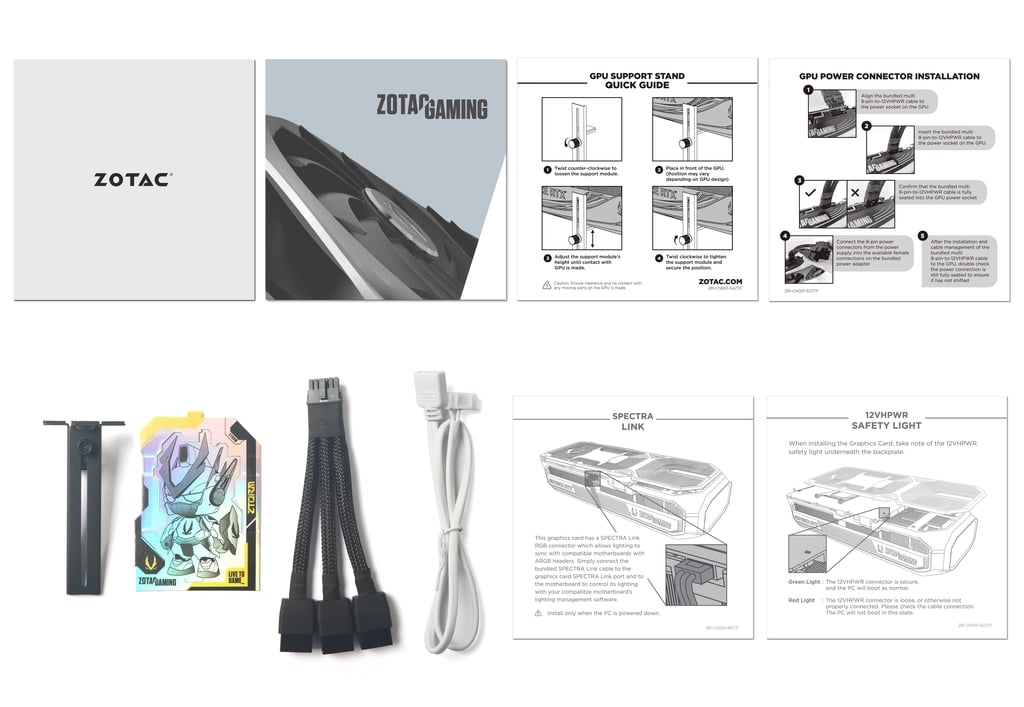 ZOTAC GAMING GeForce RTX 5080 SOLID OC White Edition Graphics Card, 16GB GDDR7 256-Bit Memory, 2640MHz Engine Clock, 30 Gbps Memory Clock, 10752 CUDA Cores, PCI Express 5.0 x16, White - كرت شاشة أبيض