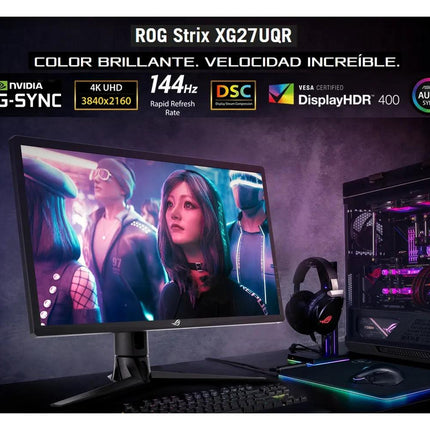 Asus ROG Strix XG27UQR DSC 27″ 4K 3840 x 2160 144Hz Gaming Monitor - شاشة ألعاب - PC BUILDER QATAR - Best PC Gaming Store in Qatar 
