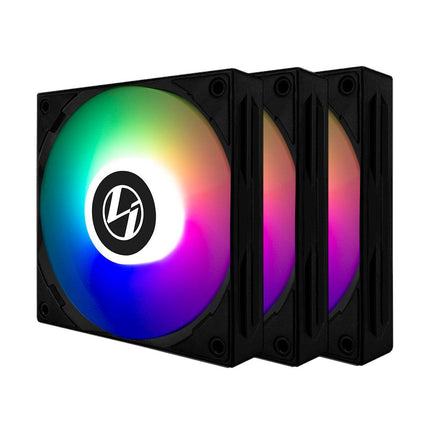 Lian Li ST120 ARGB 3x120mm Fans - Black - مروحة تبريد - PC BUILDER QATAR - Best PC Gaming Store in Qatar 