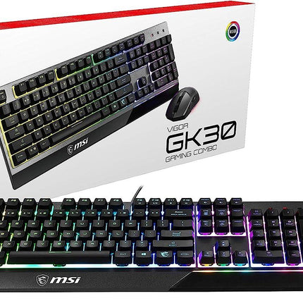 MSI GK30 Arabic Gaming Keyboard & Mouse Combo - black - لوحة مفاتيح و فأرة⁩ - PC BUILDER QATAR - Best PC Gaming Store in Qatar 