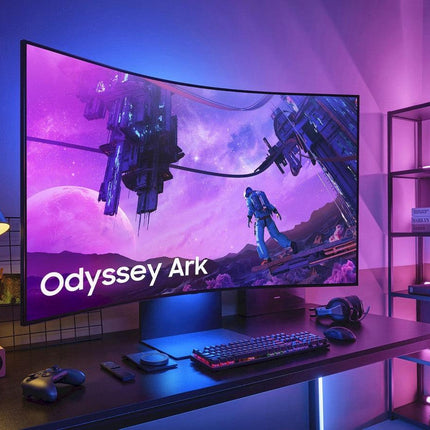 Samsung Odyssey Ark 55” 4K 165Hz Quantum Mini-LED Curved Gaming Monitor - شاشة ألعاب - PC BUILDER QATAR - Best PC Gaming Store in Qatar 