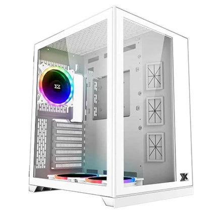Xigmatek Aquarius S ARGB Mid Tower Case - White - صندوق - PC BUILDER QATAR - Best PC Gaming Store in Qatar 